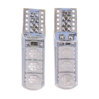 T10 6 LED Car Clearance Dash Interior Light Wedge Bulbs Blue